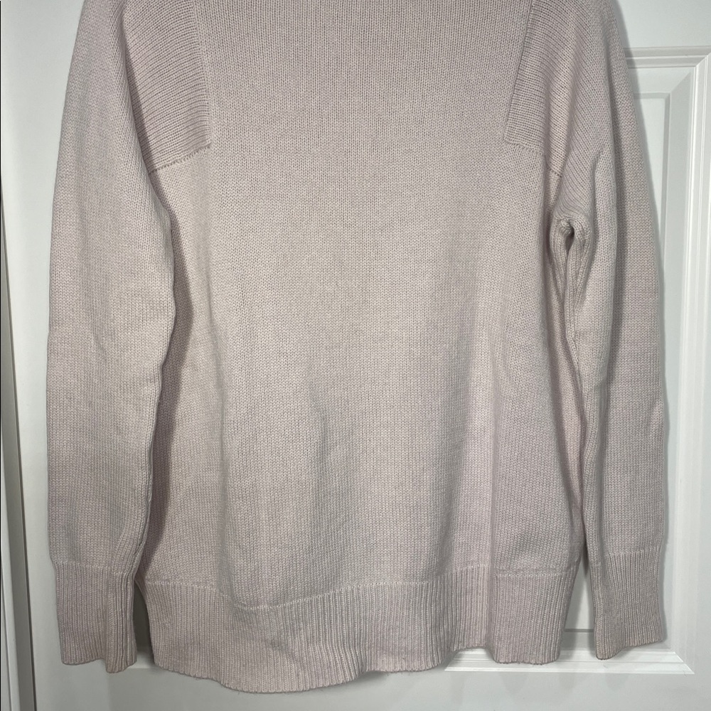 Athleta Bedford Turtleneck Sweater Size XS Wool Cashmere High Low Mock Neck Pink - Picture 8 of 14